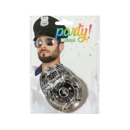 Plaque de police argentée - Accessoire réaliste pour déguisement adulte (agent spécial, détective), carnaval, événements enfants et jeux de rôle
