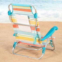 Chaise de Plage Aktive Multicouleur 48 x 90 x 60 cm (2 Unités)