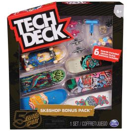 Tech Deck Skate Shop Bonus Kit de montage et personnalisation de skate, 6 planches, roues, outils et accessoires - Ref. 6028845