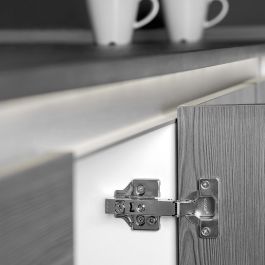 Emuca Lot de 20 charnières droites X92 avec fermeture amortie et embase à visser, Hauteur 0, Acier, Nickelé