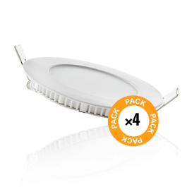 Pack 4 Placas LED 6W 600Lm 2700ºK 40.000H [JL-GP-LZ-1-WW-PK4-AP]
