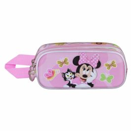 Trousse Fourre-Tout Double Minnie Mouse Kitten Rose 22 x 8 x 9,5 cm 3D