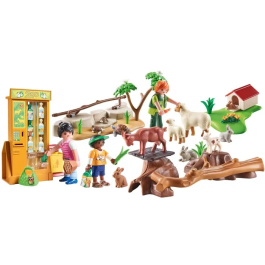 Playmobil 72007 - Kit Mini Zoo avec Animaux de la Ferme, 63 Pièces, Jeu de Rôle Éducatif pour Enfants Dès 4 Ans