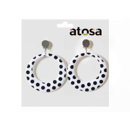 Pendientes d'accessoire Flamenco Boucle d'oreille avec Fleur et Goutte en Argenté pour Costume Flamenco, Fêtes et Carnavals