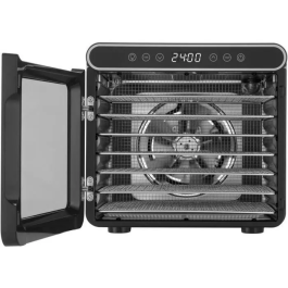 Sencor SFD 7750SS Déshydrateur Alimentaire, 7 Plateaux Métalliques (0.59 m²), 30-75°C, Minuterie, Affichage LED, Flux d'Air Horizontal
