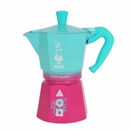 Cafetière Italienne Bialetti Bleu Rose Aluminium Thermoplastique 6 Tasses