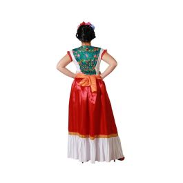 Déguisement Mexicain Femme Adulte, Robe Rouge, Taille XL, Avec Ceinture, en Polyester