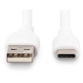 DIGITUS USB 2.0 Kabel Typ C -A Silikon St/St 0,5m weiß