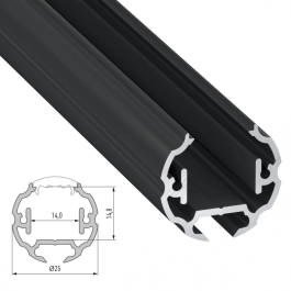 Profil Aluminium Type COSMO 2,02M - Brute