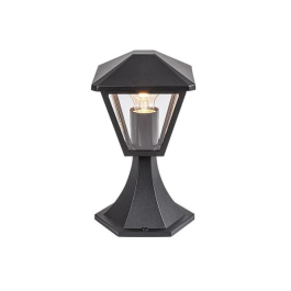 Rabalux Paravento Lampe d'extérieur 1xE27 IP44 Noir Aluminium Verre Transparent RAB-7148