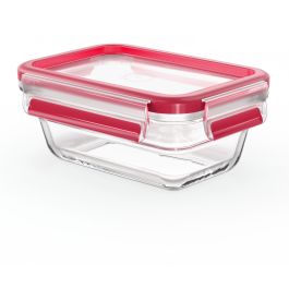 Emsa N10405 Clip & Close Glas Frischhaltedose 0.45 L Transparent/Rot