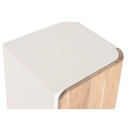 Table de Nuit Home ESPRIT Blanc Naturel 40 x 35 x 50 cm