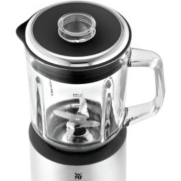 WMF KITCHENminis 0416490011 - Mélangeur de table 400 W avec pichet en verre 0.8 L, 5 vitesses, fonction impulsion - Noir et acier inoxydable
