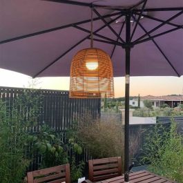 Lumisky Lampe suspendue HANG BOHEME H35 cm Polyratan corde LED blanc chaud blanc dimmable