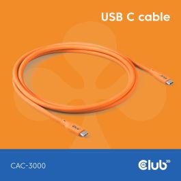 Club3D Lifestyle USB-C Kabel PD 240W.20Gbps 2m orangeSt/St