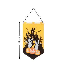 Banderin Halloween avec Design de Fantômes et Citrouilles - Dimensions 49 x 29 cm Precio: 11.4999996. SKU: B1CBBFRLCX