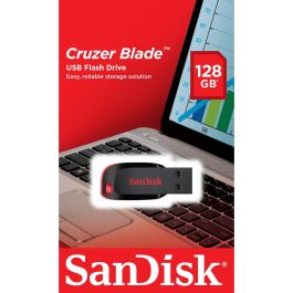 SanDisk Cruzer Blade Clé USB 128 Go USB 2.0 Type-A Sans Capuchon, Noir et Rouge