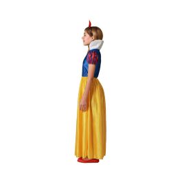Déguisement Princesse de Conte Enfant Fille Jaune 10-12 Ans, Costume de Fête 3 Pièces (Diadème, Chemisier, Jupe) pour Carnaval