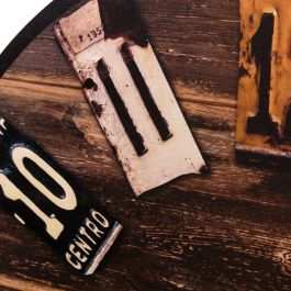 Horloge Murale Multicouleur Bois MDF 60 x 4,5 x 60 cm