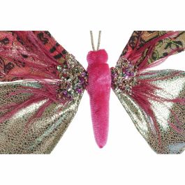 Décorations de Noël DKD Home Decor Polyester Papillon (22 x 3 x 18 cm) (2 Unités)