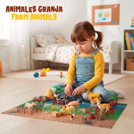 Set Animaux de la Ferme Colorbaby Plastique 16 x 12 x 4 cm (4 Unités)