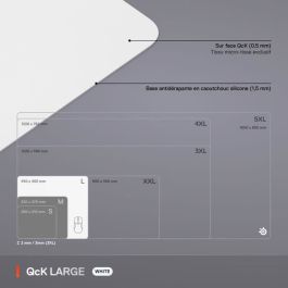 Steelseries Tapis de souris QcK L Blanc pour jeux