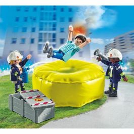 Playmobil 71465 Pompiers avec coussin de sauvetage - Héroes de acción - Garçon / Fille - Jouet de construction