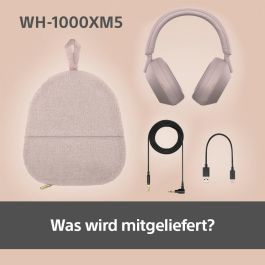 SONY WH-1000XM5 Casque audio sans fil & filaire avec réduction de bruit active, Bluetooth 5.2, couleur rose, jusqu'à 24h d'autonomie, compatible assistant vocal
