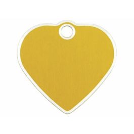 Plaque d'identification pour collier Imarc Doré Coeur Aluminium