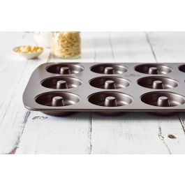 Bandeja para hornear donuts - BIRKMANN - EASY BAKING - Acero al carbono - Antiadherente - 12 moldes - Ø7 cm, 37 x 26 x 2 cm