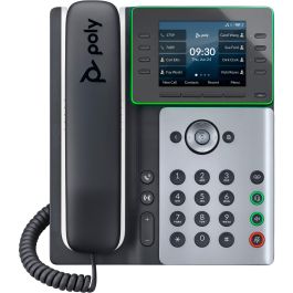 HP Téléphone IP Poly Edge E320 - Combiné filaire, écran IPS 8,89 cm (3,5"), 8 lignes, PoE, Bluetooth 5.0, Noir