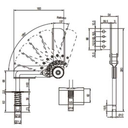 Q&Q H36 Mécanisme de Levage pour Canapé, Droit/Gauche, 6 Positions 90-180°, Anti-Fil, Long, Verrouillage Automatique