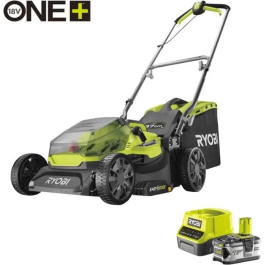 Ryobi Tondeuse à batterie RY18LM37A-140 Coupe 37 cm - Bac et mulching