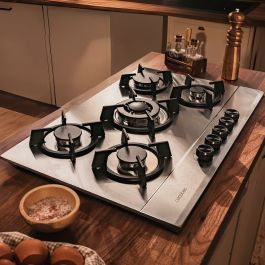 Plaque au gaz Cecotec Bolero Squad G 5200S Inox 11000 W 75 x 50 cm