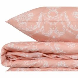 Jeu de lit 220x240 cm 2 taies d'oreiller 60x60 cm 65% coton 35% polyester Rose MEN8681181708576