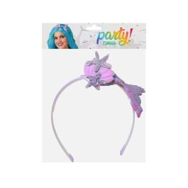 Diadema De Sirena - Couronne de Sirène Rose Brillante avec Queue, Coquillages et Étoile en Paillettes pour Déguisement, Fêtes, Photoshoot