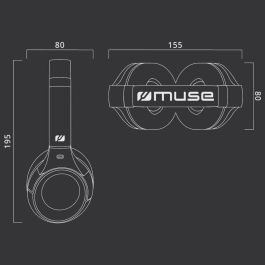 Casques avec Microphone Muse M295ANC Noir Gris
