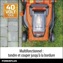 Dual Power POWDPGLWS2 Tondeuse à gazon 40V, 420mm, Batterie et chargeur inclus