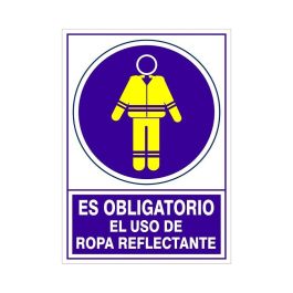 DUVER Señal 697 Plas.295X210 Obl.Ropa Reflectante Es Obligatorio El Uso De Ropa Reflectante