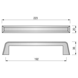 Viefe Poignée Zamak Modèle Arrow Fini Chrome
