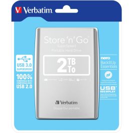 2,5" Verbatim 8.9cm 2TB USB 3.0 Store'n Go Silver retail
