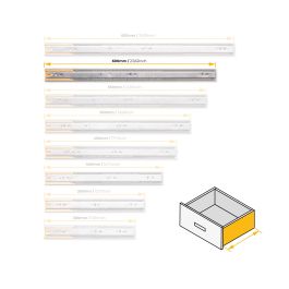 Emuca Jeu de coulisses à billes pour tiroirs à sortie totale, fermeture amortie, hauteur 45mm, longueur 600mm, Acier, Zingué