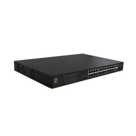 Level One FGP-2831 Switch Non-Géré 24x FE PoE+ 2xGE 2xGSFP 390W 19" 1U