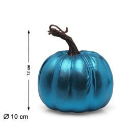 Calabaza en métal bleue de 10 cm de diamètre avec tige de 12 cm pour décoration Halloween - Décoration festive pour fête Precio: 2.352. SKU: B1KKY4KT3K
