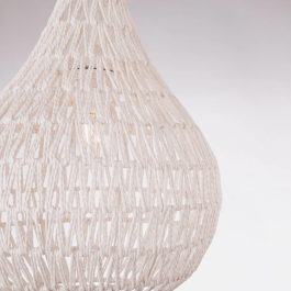 Lampe Suspendue Corde Naturelle Orsk SKD-P80027 - Design Chaleureux et Frais pour Salon, Salle à Manger, Restaurant