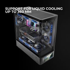 Boîtier ATX semi-tour Mars Gaming MCLCDPRO Noir