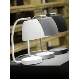 Lampe de Table Newport IAR-NEWPORT/T/B, Style Nordique, Fer/Finition Caoutchouc, 28cm/Abat-jour 11x13cm