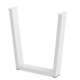HERRAJES ALK Pata Metálica Veka H710 100x40 mm - Metal Negro / Blanco - 710 mm