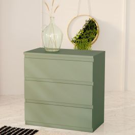 Commode EDMORE EMOK211U59 3 tiroirs Vert salvia 77,2 x 42 x 79,8 cm