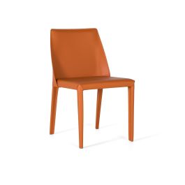 GINER Y COLOMER - Jeu de 2 Chaises Design à Assise en Simili Cuir Orange avec Pieds Antidérapants - H80 x L46 cm Precio: 587.988. SKU: B13VDDJ9JY